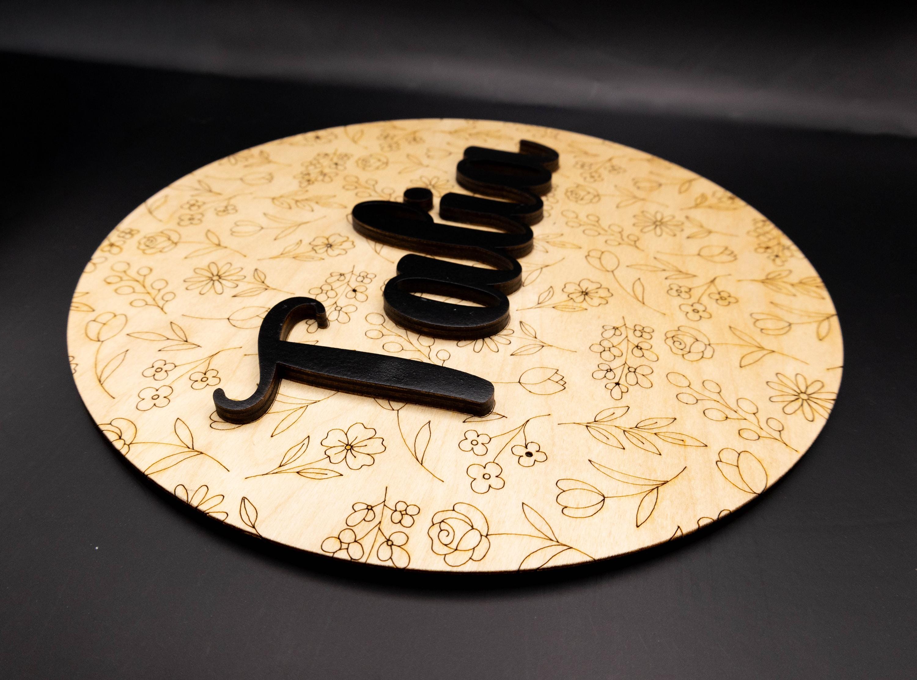 Personalized Kids Name Sign Flower Circle