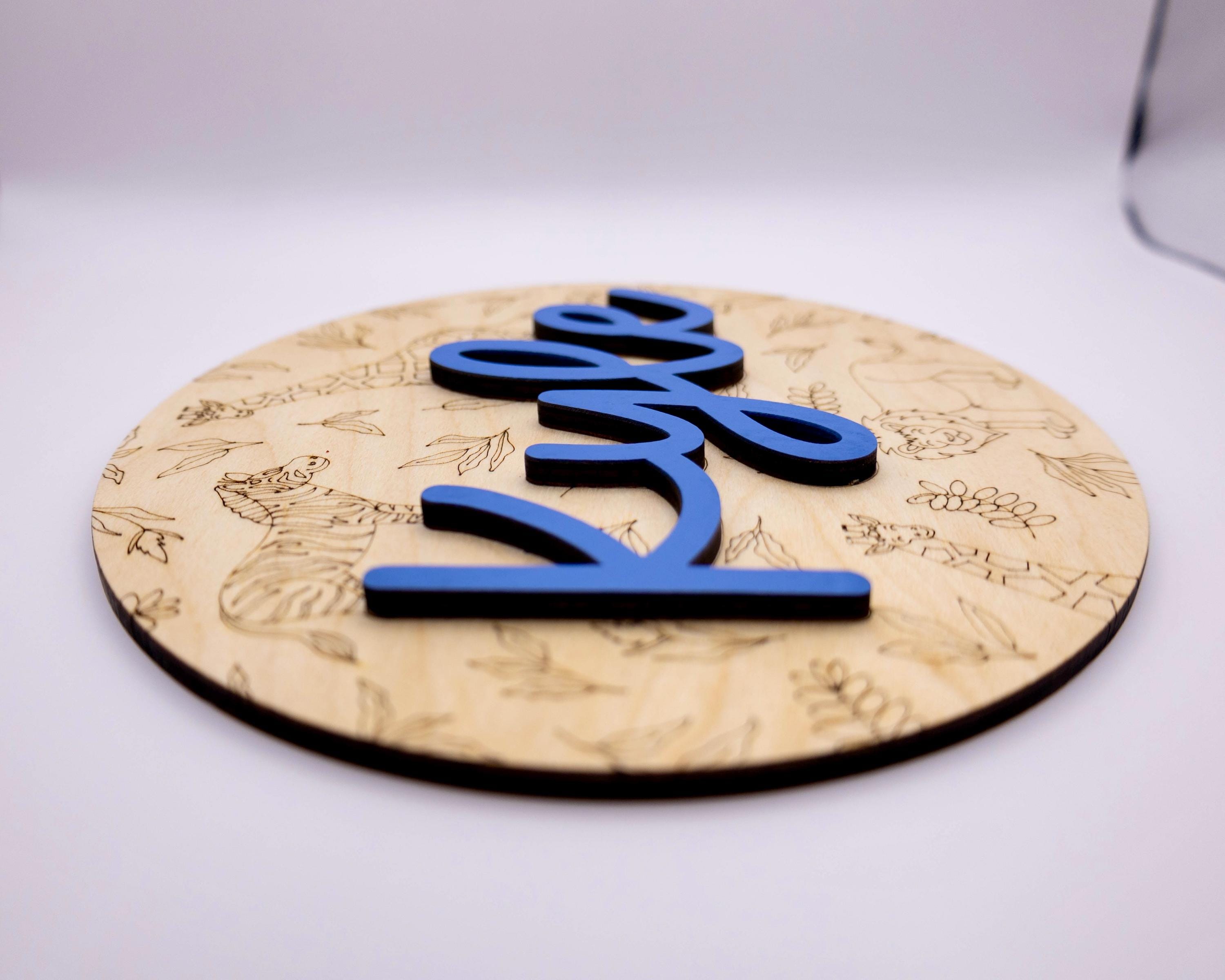 Personalized Kids Name Sign Animal Circle