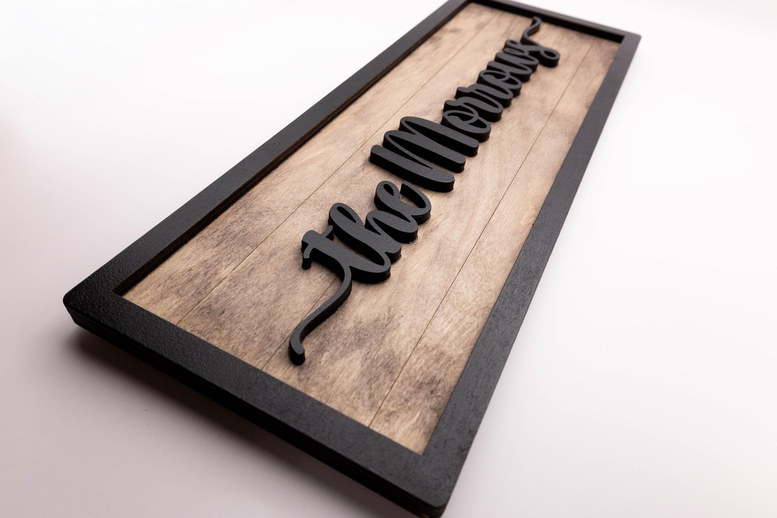 Last Name Sign rectangular for home or business