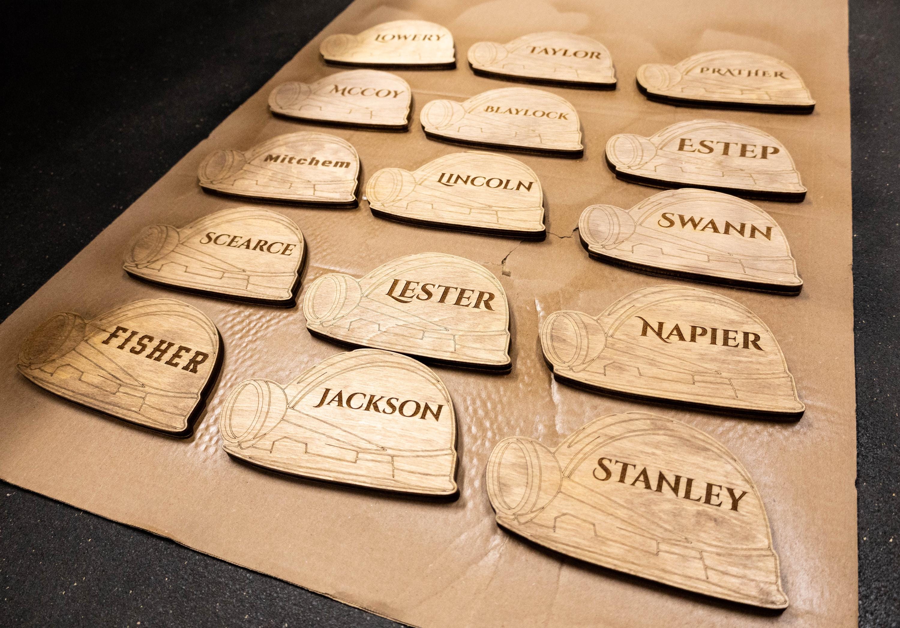 Personalized Key Hanger - Magnetic Miners Hard Hat